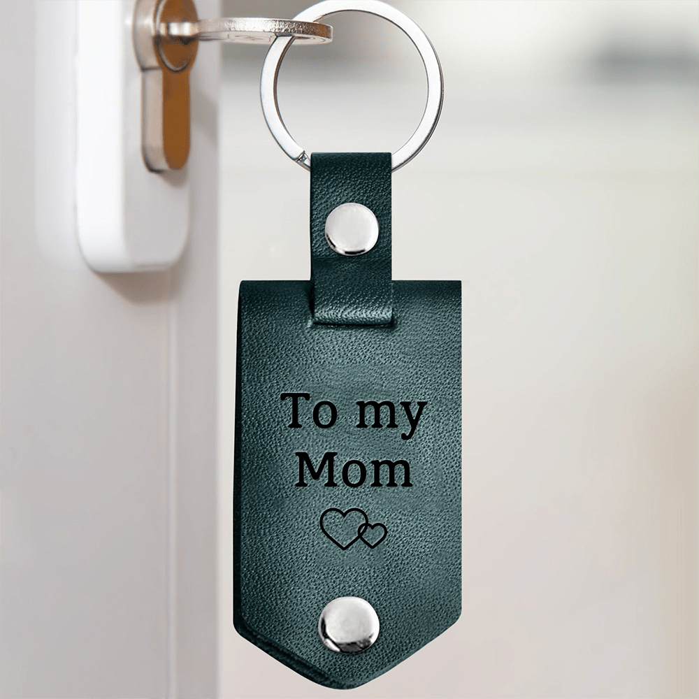 GeckoCustom Custom Photo Drive Safe My Mom I Need You Here With Me Leather Keychain DA199 890172