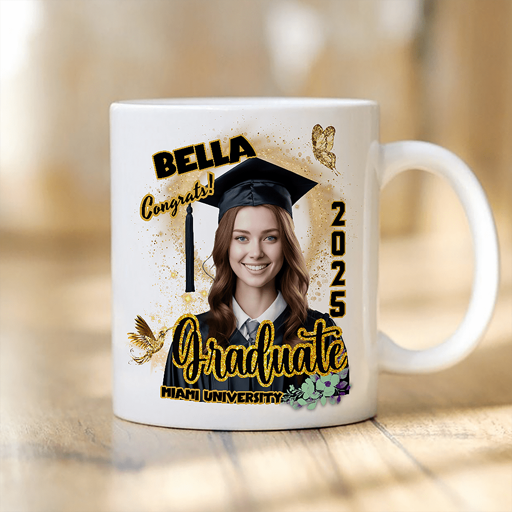 GeckoCustom Custom Photo Graduation 2025 White Mug - Unique Keepsake Gift for Proud Grads LM32 893047