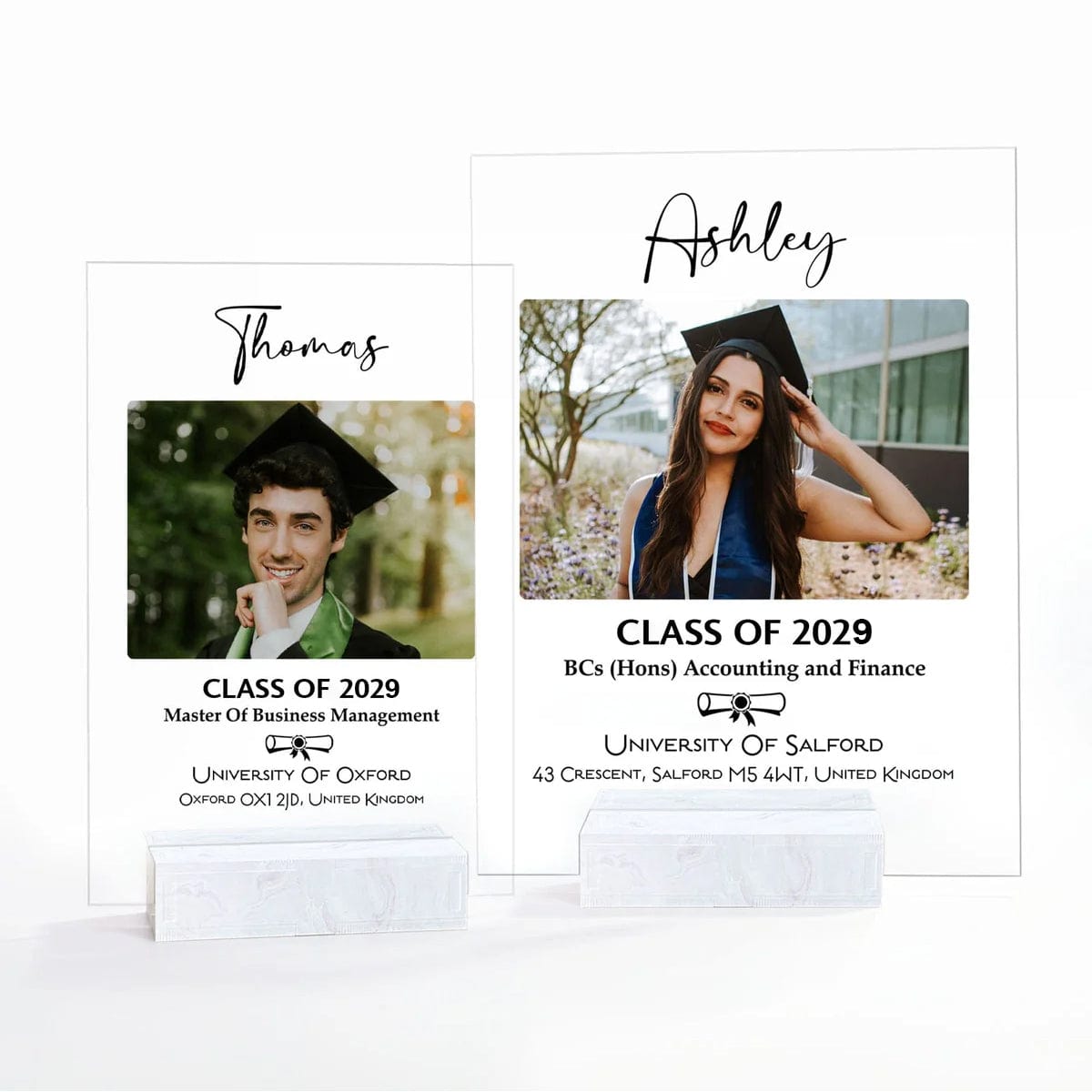 GeckoCustom Custom Photo Graduation Gift Personalized Graduation Senior Acrylic Plaque C604