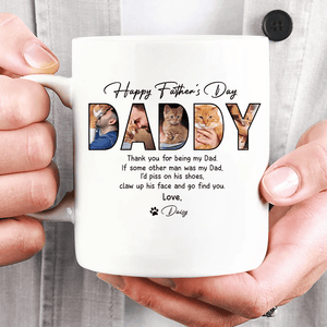 GeckoCustom Custom Photo Happy Father's Day For Cat Lover Mug TH10 890907
