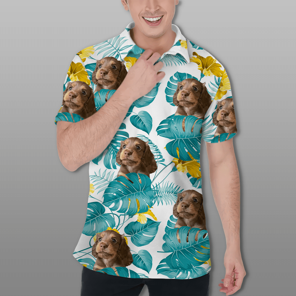 GeckoCustom Custom Photo Hawaiian Polo Shirt DM01 891081