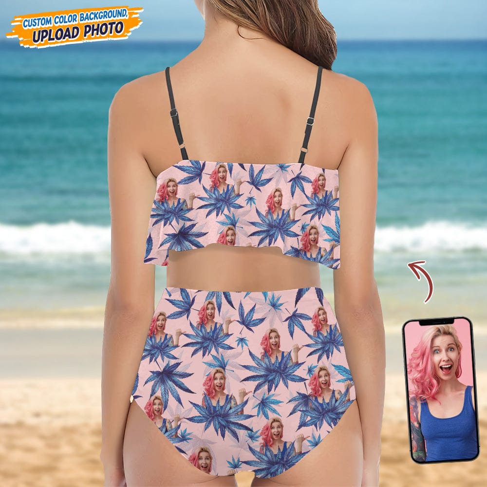 GeckoCustom Custom Photo Human And Weed Bikini Swimsuit N304 889322