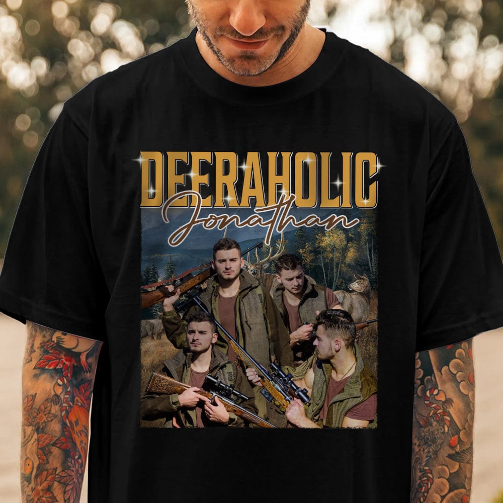 GeckoCustom Custom Photo Hunting Portrait Retro Style Shirt N304 889701