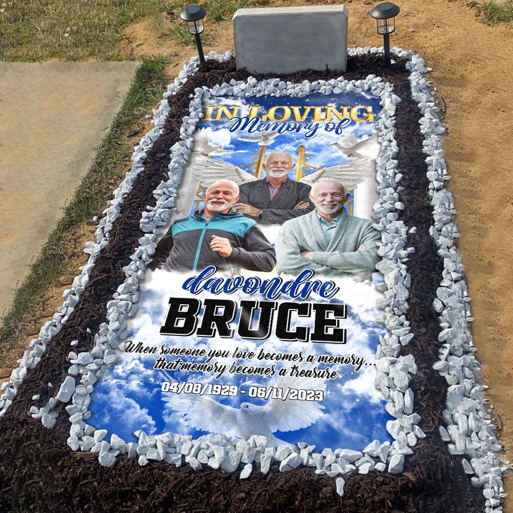 GeckoCustom Custom Photo In Loving Memory Of Memorial Grave Blanket N369 890232