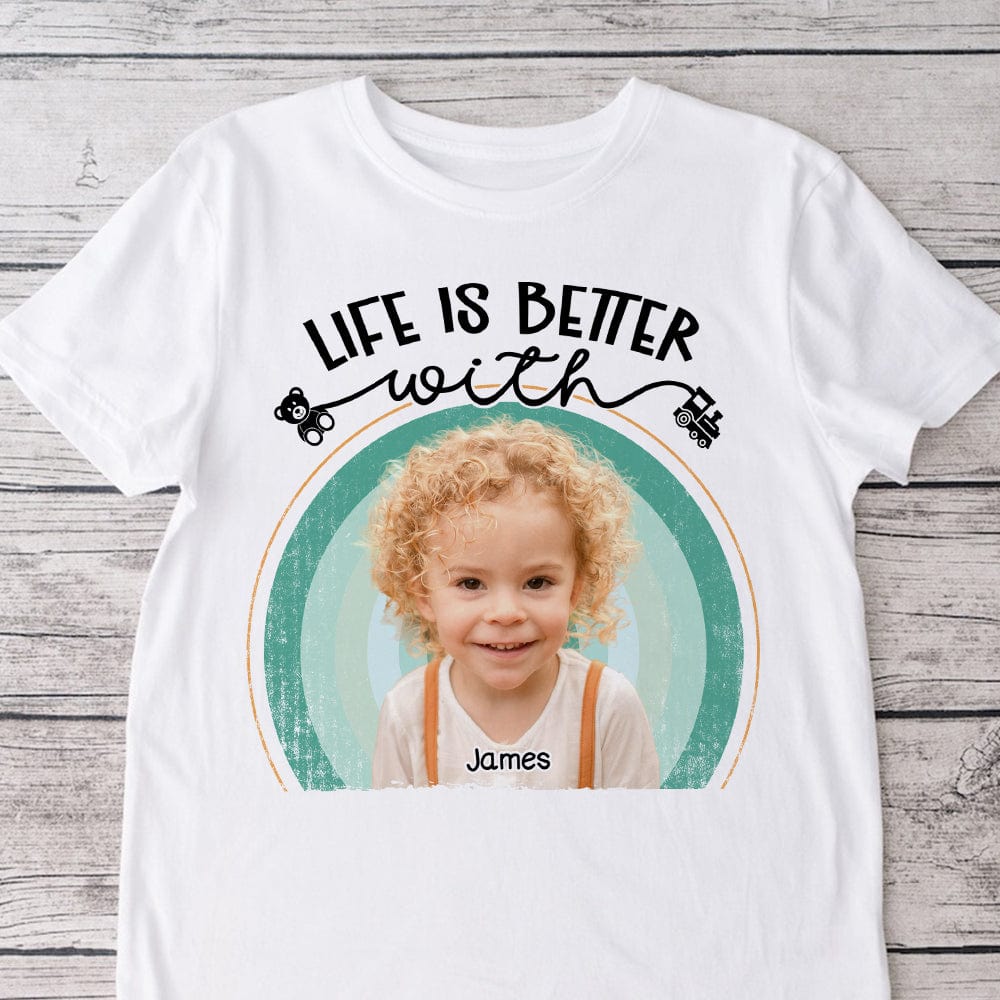 GeckoCustom Custom Photo Life Is Better With Grandkids Family Bright Shirt N304 890252