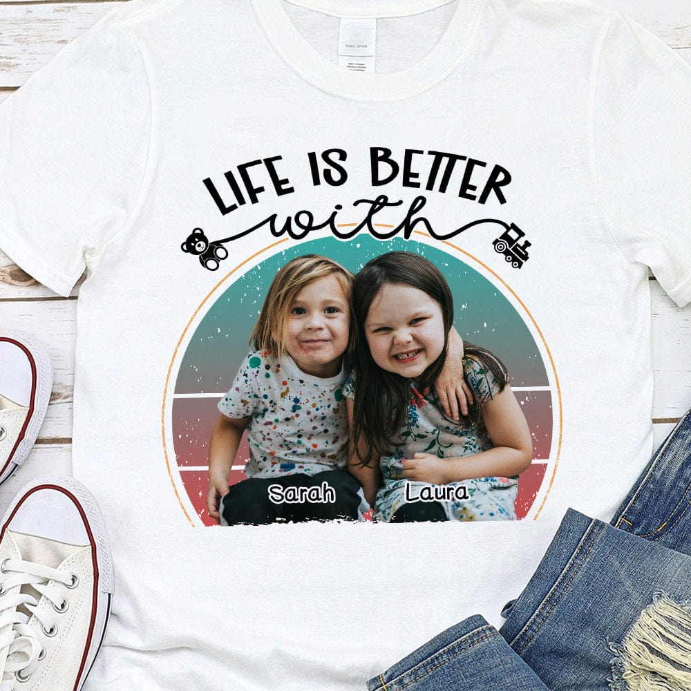 GeckoCustom Custom Photo Life Is Better With Grandkids Family Bright Shirt N304 890252