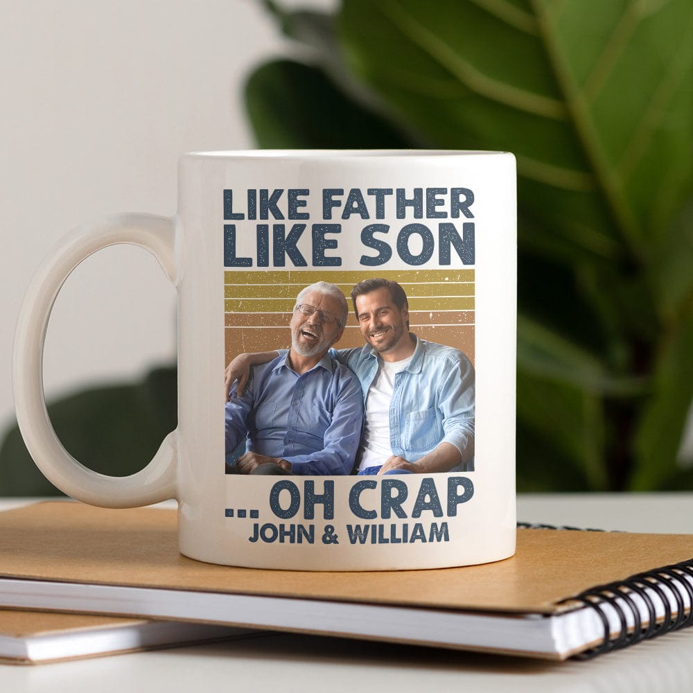 GeckoCustom Custom Photo Like Father Like Son Family Mug N304 890313