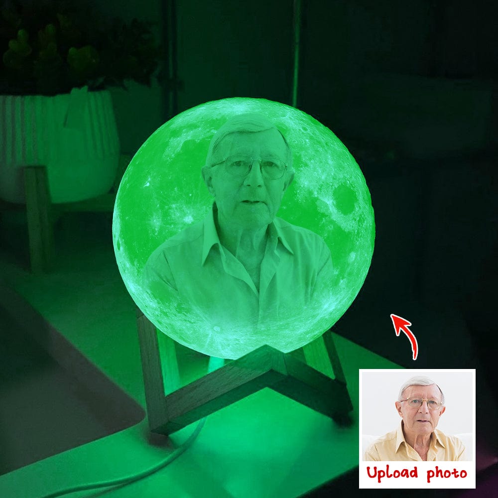 GeckoCustom Custom Photo Once By My Side Forever In My Heart Memorial Moon Lamp TH10 892353