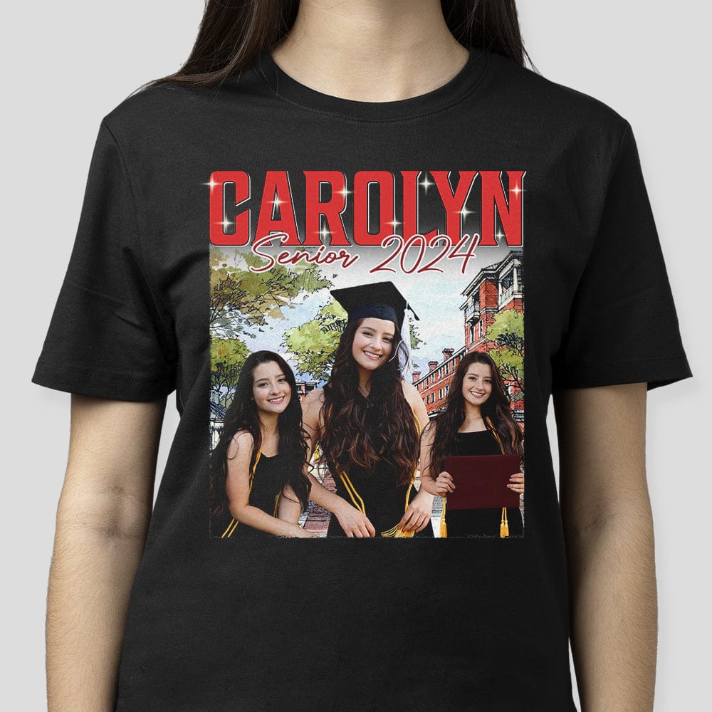 GeckoCustom Custom Photo Senior Portrait Retro Style Shirt N304 889534