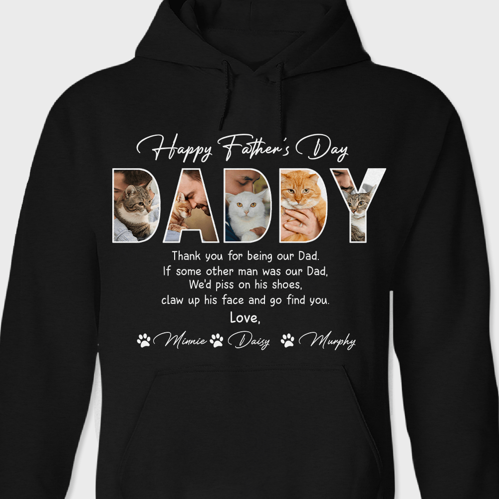 GeckoCustom Custom Photo Thank You For Being My Dad Father's Day Dark Shirt TH10 890903