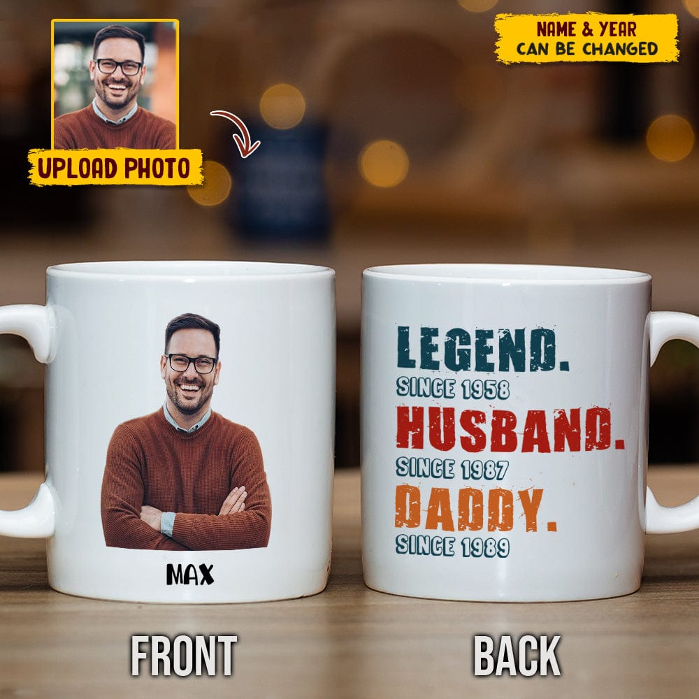 GeckoCustom Custom Photo The Legend Year Family Mug N304 HN590