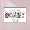 GeckoCustom Custom Photo To Us You Are The World Dad Poster Canvas Picture Frame DM01 890963