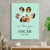GeckoCustom Custom Photo We Love You Dog Cat Pet Photo Collage Memorial Poster Canvas Picture Frame DM01 891165