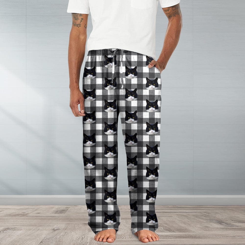 GeckoCustom Custom Photo With Christmas Pattern Dog Cat Man's Pants TH10 891479