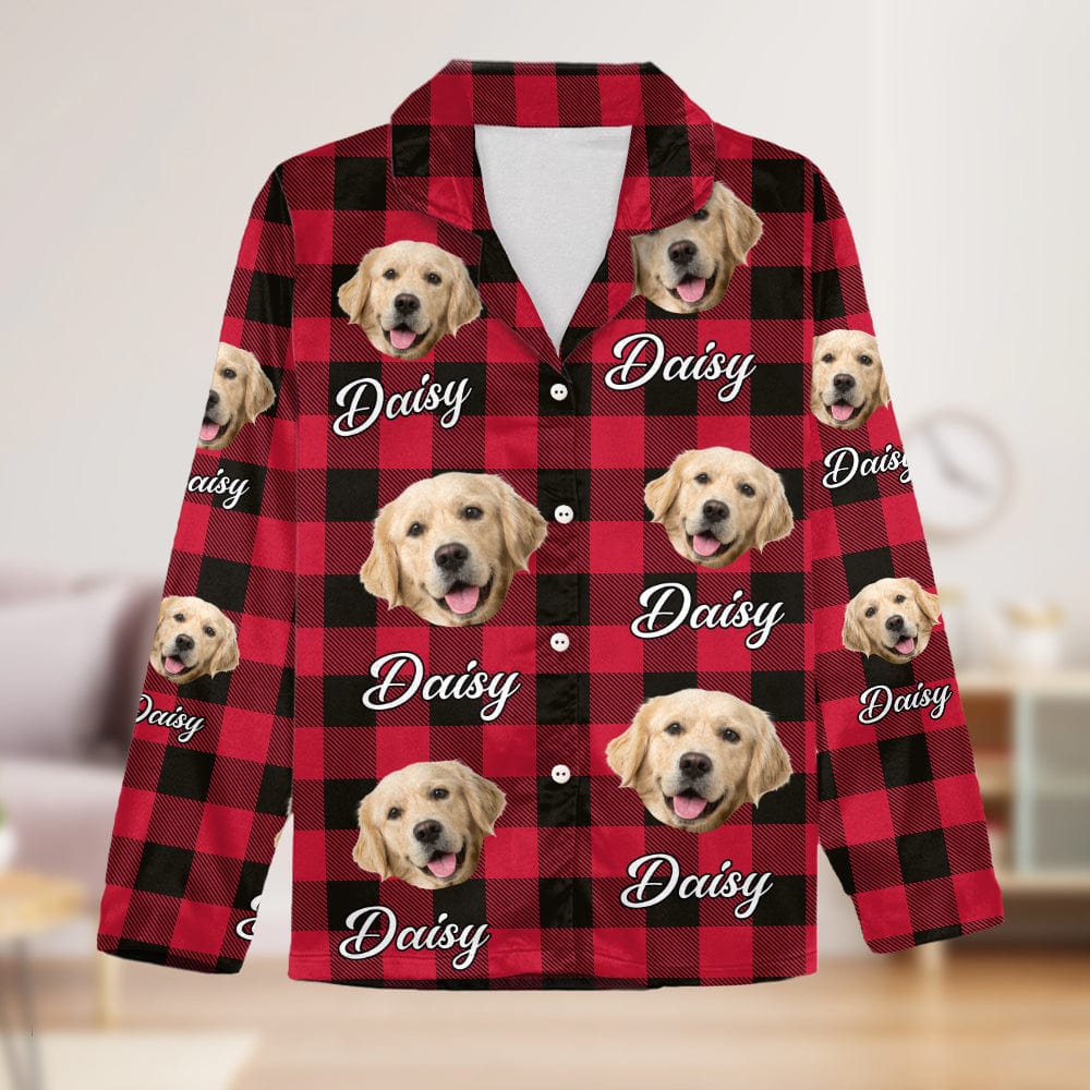 GeckoCustom Custom Photo With Colorful Background For Dog Lovers Pajamas N304 889504