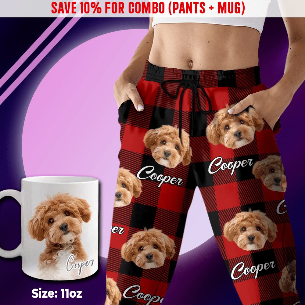 GeckoCustom Custom Photo With Colorful Background For Dog Lovers Sweatpants N304 HA75 889512
