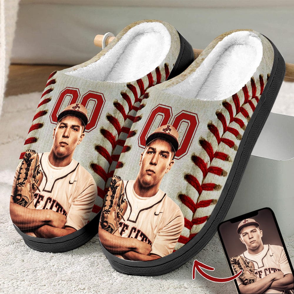 GeckoCustom Custom Portrait Photo Softball Sports And Accessories Slipper N369 HN590