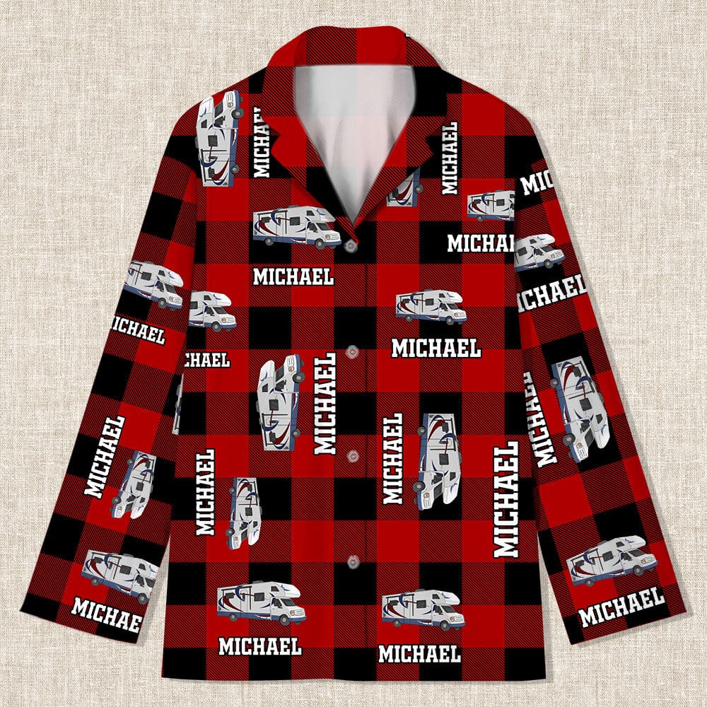 GeckoCustom Custom RV Camping Flannel Pajamas Christmas Gift K228 HN590