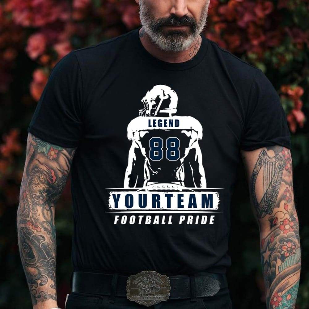 GeckoCustom Custom Team Color Football Pride Football shirt, Gift For Fan HN590 Basic Tee / Black / S