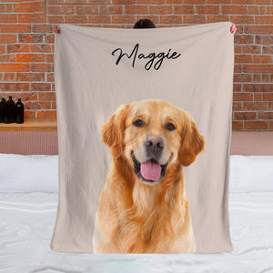 GeckoCustom Custom Your Dog Cat Photo Pet Blanket T368 889901