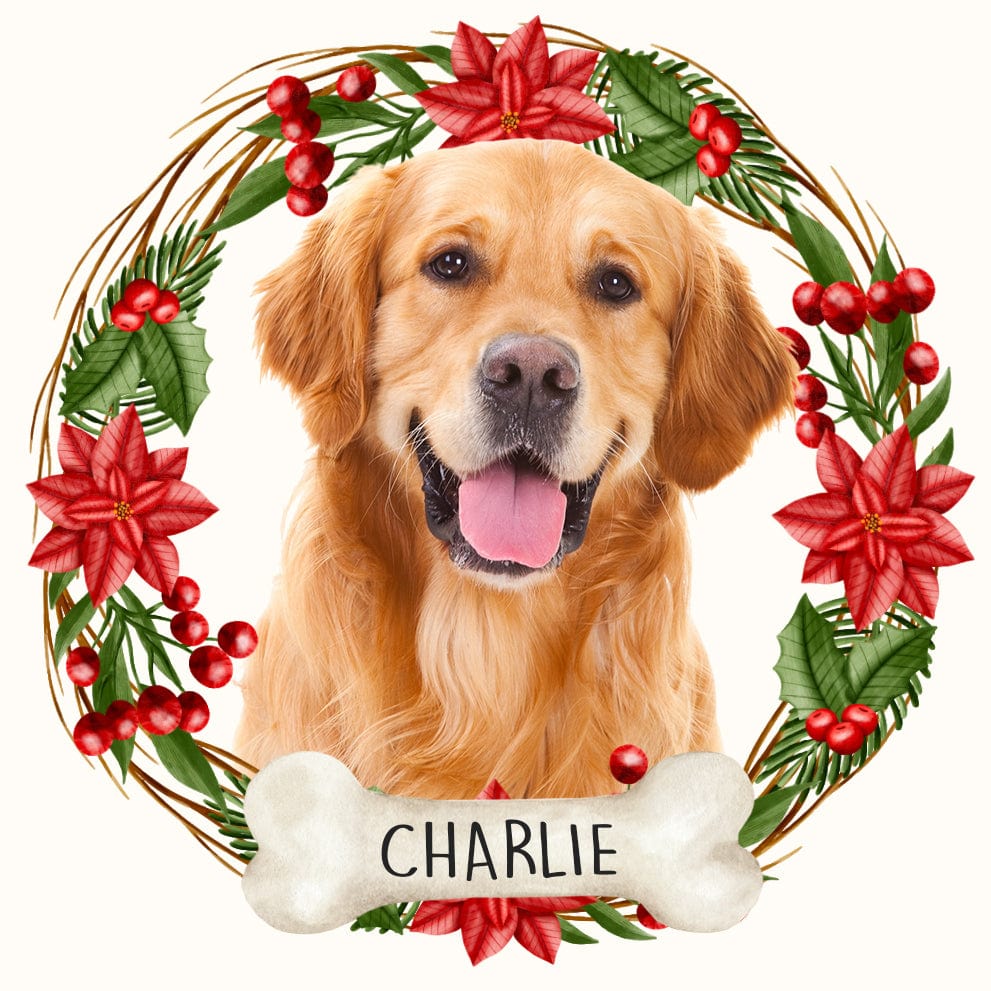 GeckoCustom Customize Photo Dog Ceramic Ornament For Christmas DA199 889847
