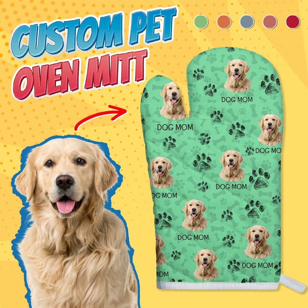 GeckoCustom Customized Photo Dog Paw For Dog Lovers Oven Mitt DA199 889016