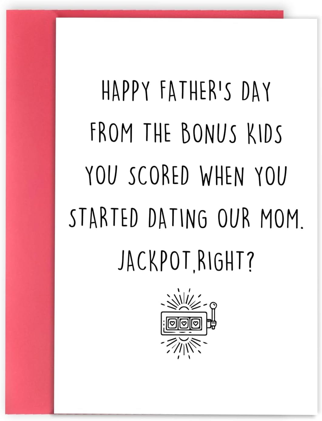 GeckoCustom Cute First Fathers Day Card for New Dad, Two-Sided 1St Fathers Day Gift from Baby Girl Boy, I Used to Live in Your Balls For Bonus Dad