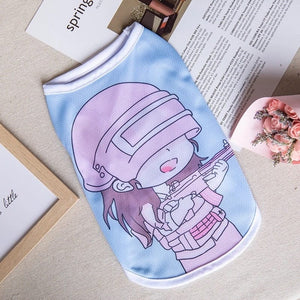 GeckoCustom Cute Sphynx Cat Shirt Vest for Cats Gotas Summer Breathable Pet Clothes Clohting Katten Kedi Mascotas Costume Dog Suit Ropa Para 12 / XS