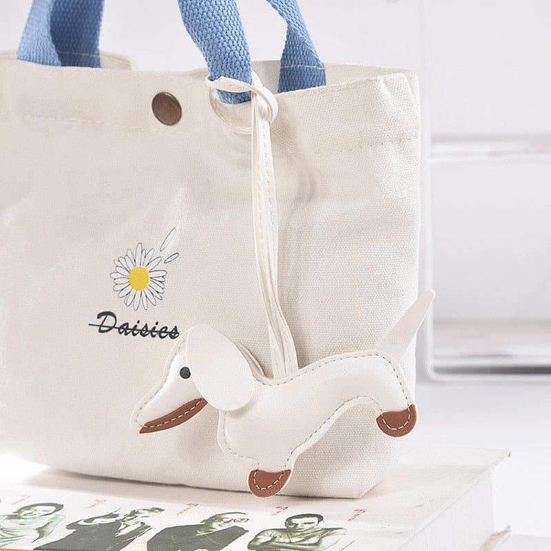 GeckoCustom Dachshund PU Leather Dog Keychains