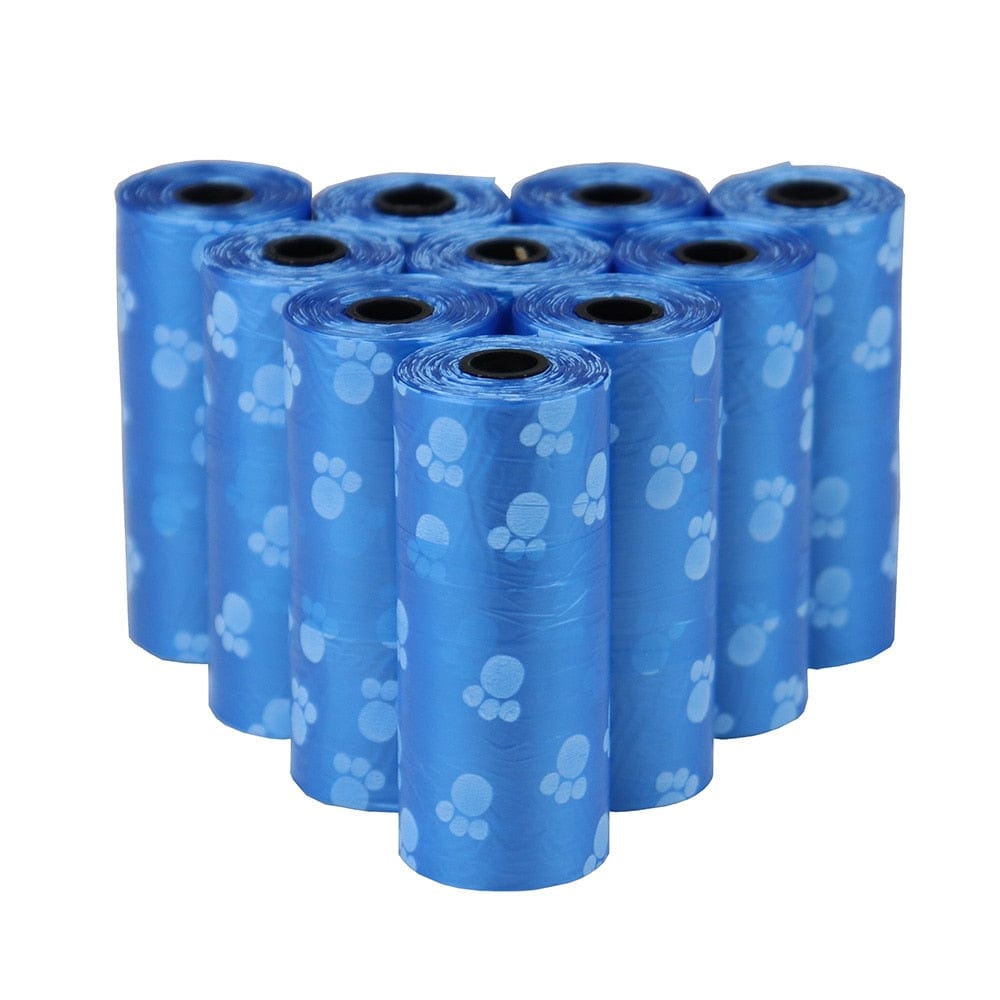 GeckoCustom Dog Waste Bags with Dispenser 5 Roll Blue