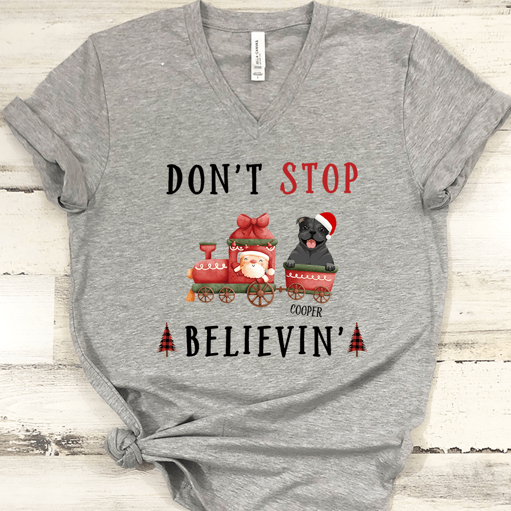 GeckoCustom Don’t Stop Believin' Dog Shirt