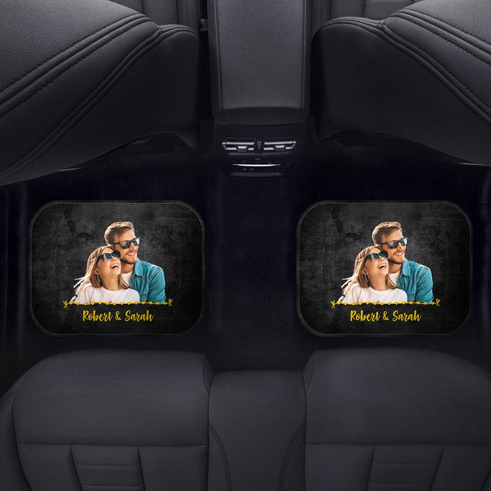 GeckoCustom Drive Safe I Need You Here With Me Car Mats, Upload Photo, HN590