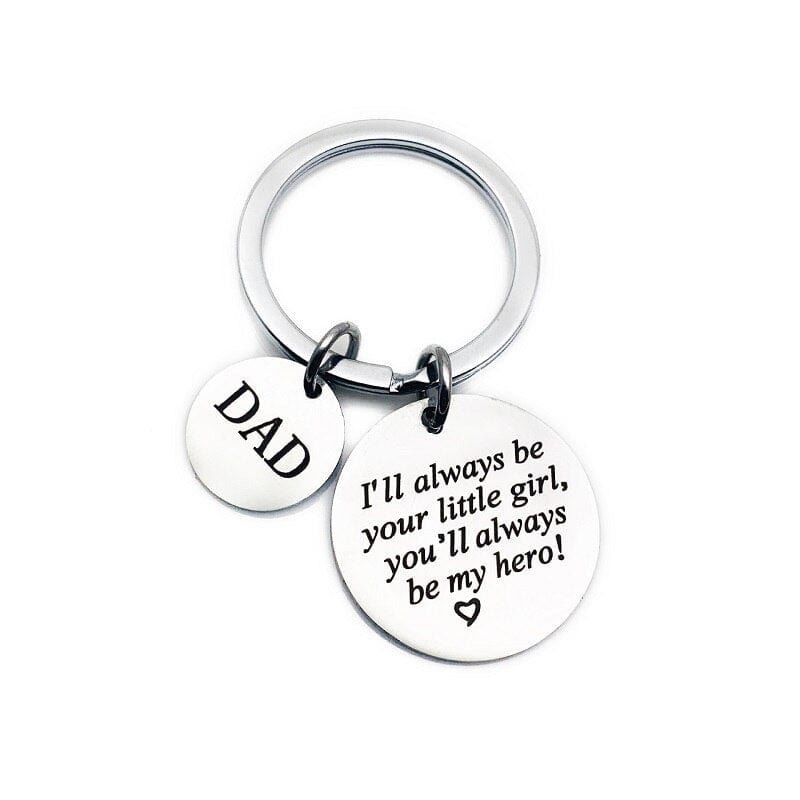 GeckoCustom Drive Safe，I Need You Here With Me Metal Keychain Love You Keychain Men and Women Romantic Keychain Gift Birthday Father's Day KC126 Dad