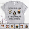 GeckoCustom Emotional Support Human Of The Clumsy Furry Overlords Dog Shirt, HN590