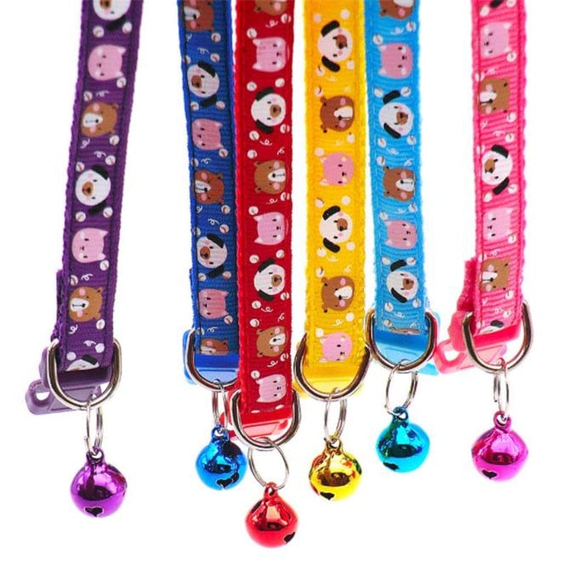 GeckoCustom Fashion Colorful Pattern Bear Collar For Dog Cat