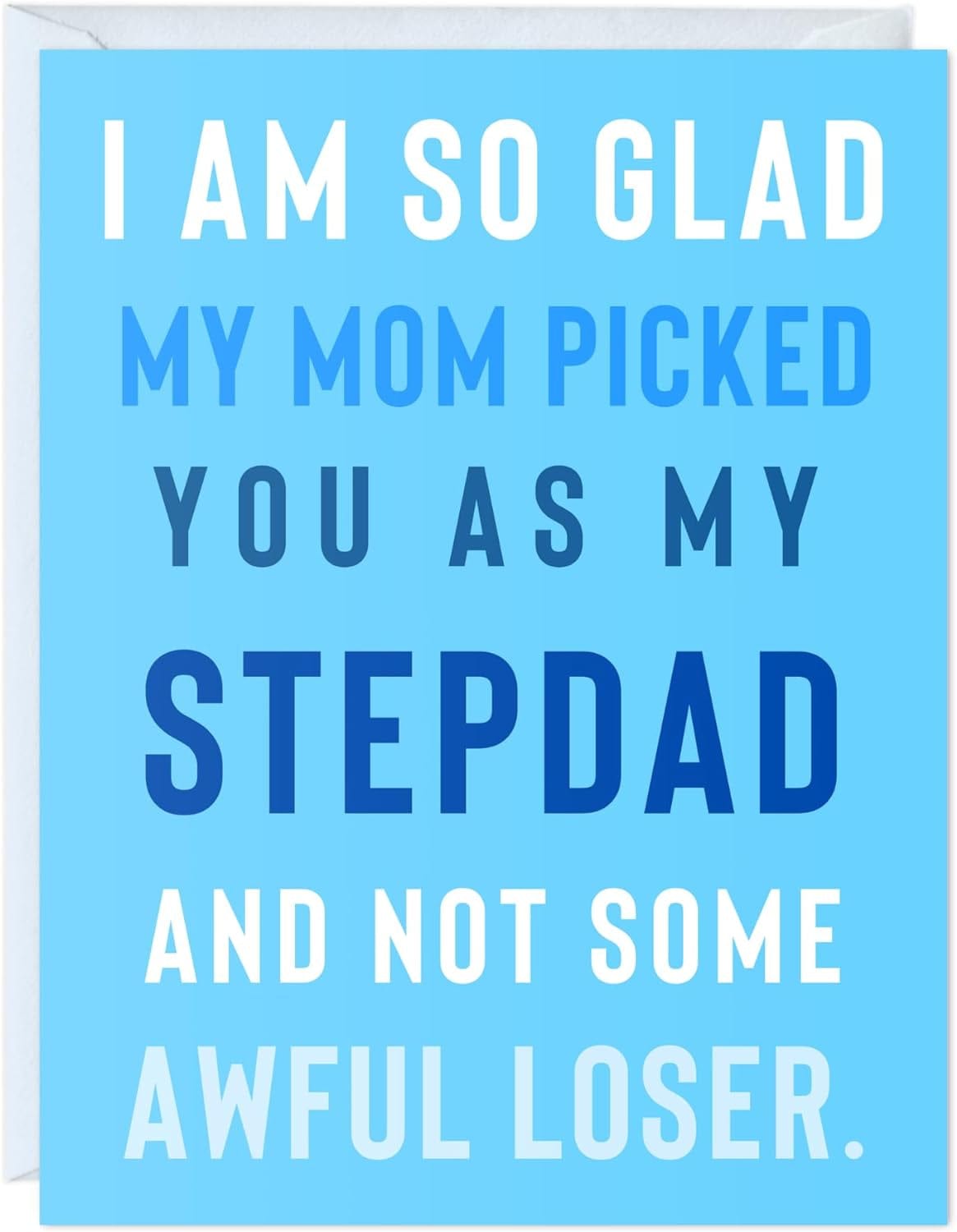 GeckoCustom Fathers Day Card for Dad Birthday, Anniversary Husband Him Grandpa Grandfather Stepdad Stepfather, Birthday Thank You Kawaii Greeting Card (Thanks for Feeding Me ...) Picked You As My Stepdad