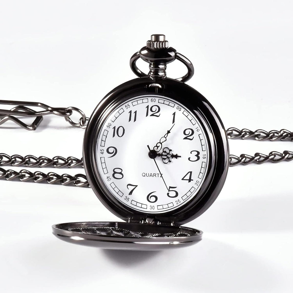 GeckoCustom Fathers Day Dad Gifts from Daughter Son, Birthday Gifts for Dad Grandpa Husband Step Dad Personalized Pocket Watch with Chain