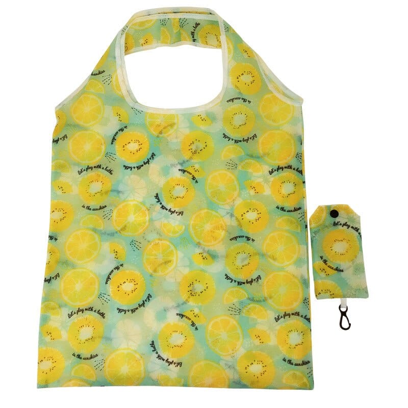 GeckoCustom Foldable Shopping Bag Reusable Travel Grocery Bag Eco-Friendly Cartoon Cat Dog Cactus Lemon Printing Tote Bag Style 2 (38X60cm) 5