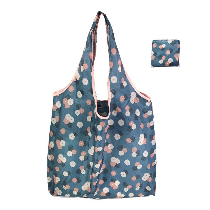 GeckoCustom Foldable Shopping Bag Reusable Travel Grocery Bag Eco-Friendly Cartoon Cat Dog Cactus Lemon Printing Tote Bag 20