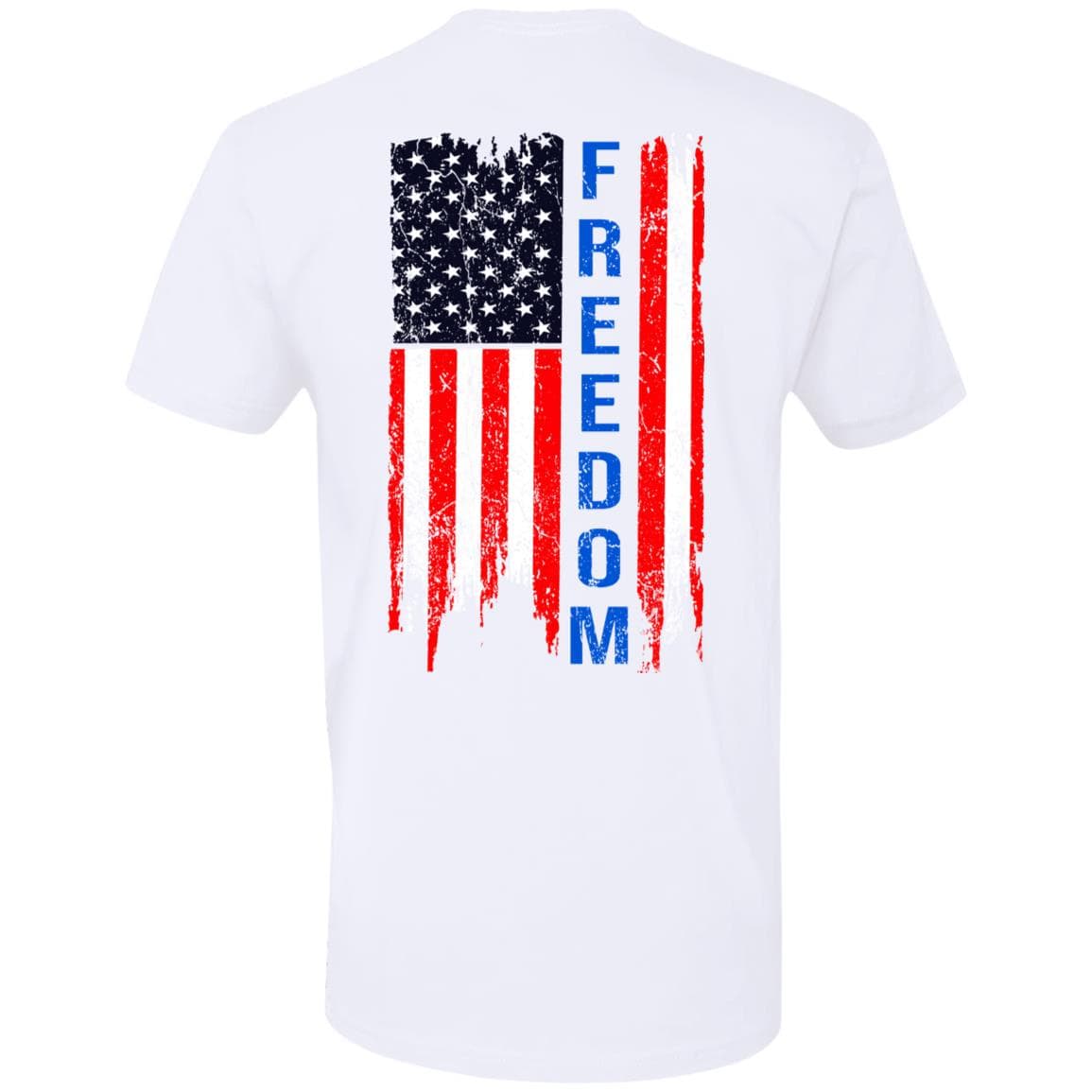 GeckoCustom Freedom Flag 4th of July Shirt H374 Premium Tee / White / S