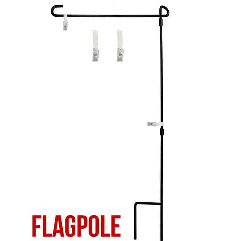 GeckoCustom Garden Iron Flag Pole, garden flag HN590