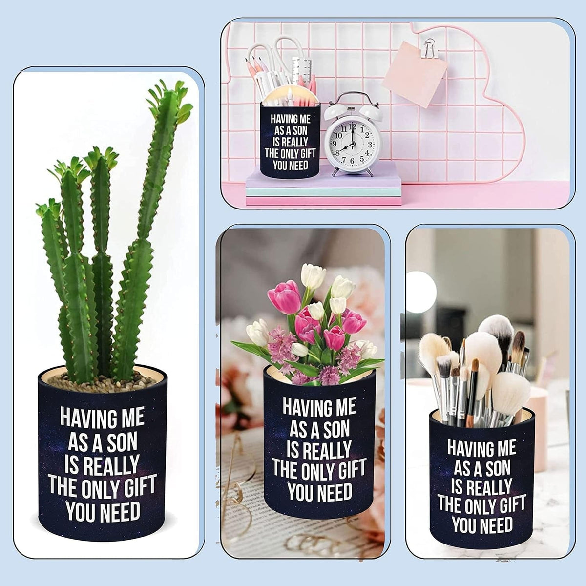 GeckoCustom Gifts for Mom, Gifts for Dad from Son - Mom Gifts, Dad Gifts - Fathers Day, Mothers Day Gifts from Son - Birthday Gifts for Mom, Dad - Mom Birthday Gifts, Dad Birthday Gifts Lemongrass Candle