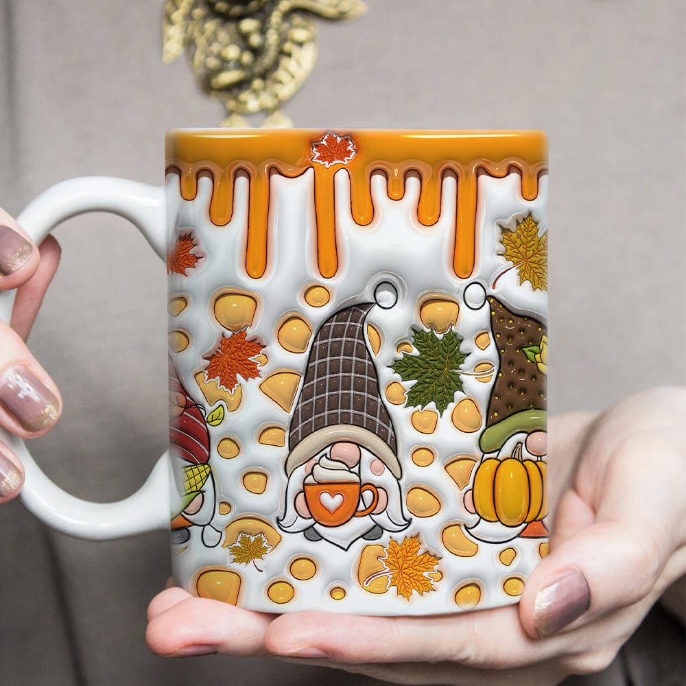 GeckoCustom Gnome Fall Halloween Gift Thanksgiving Gift Mug HO82 891342