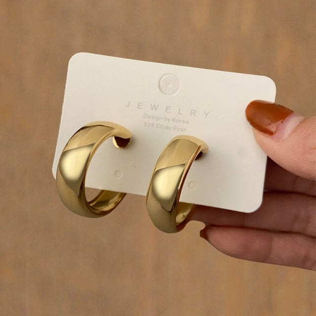 GeckoCustom Gold Color Pearl Hoop Earrings Set Metal Dangle Earrings Vintage Circle Geometric Twist for Women Girls Trendy Jewelry Gifts LY5299601