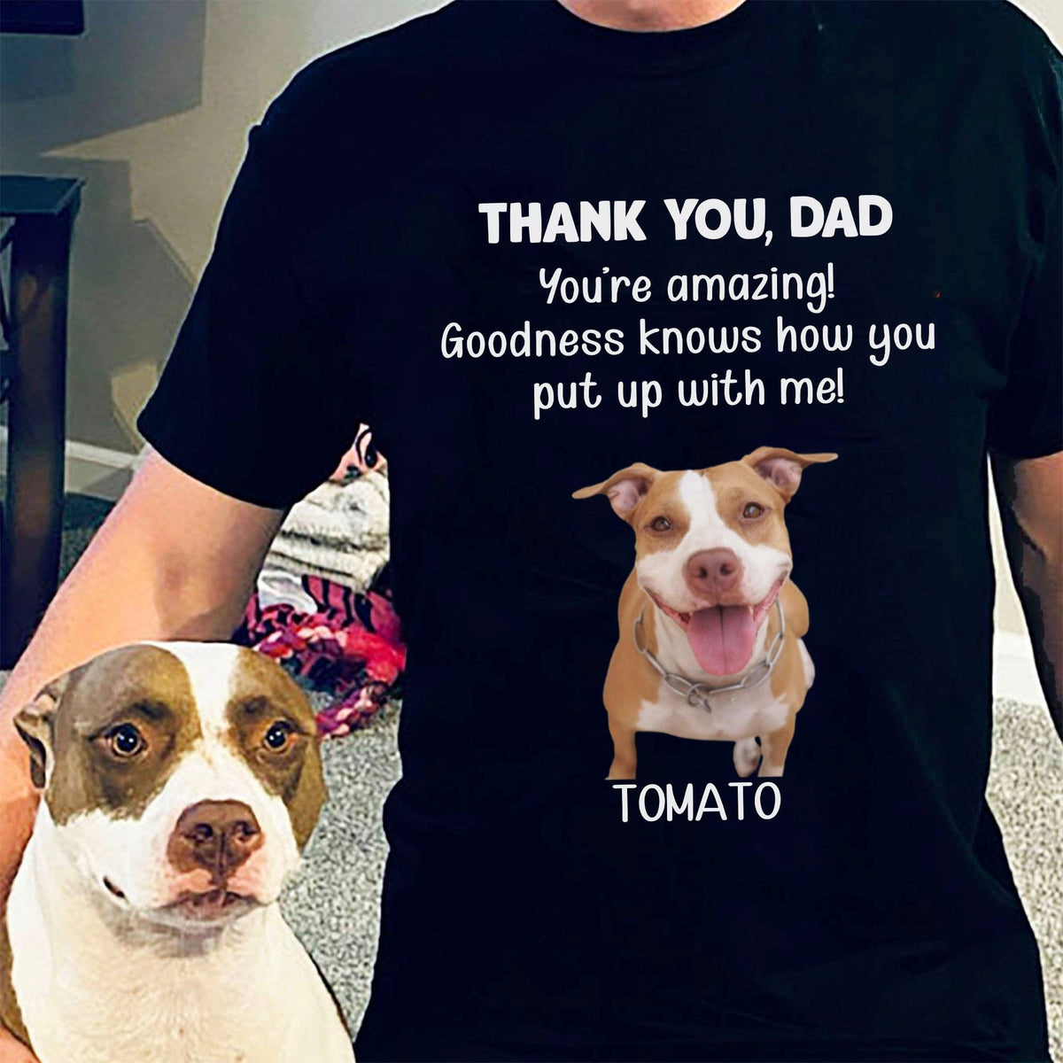 GeckoCustom Goodness Knows Personalized Dog Cat Pet Photo Shirt C284