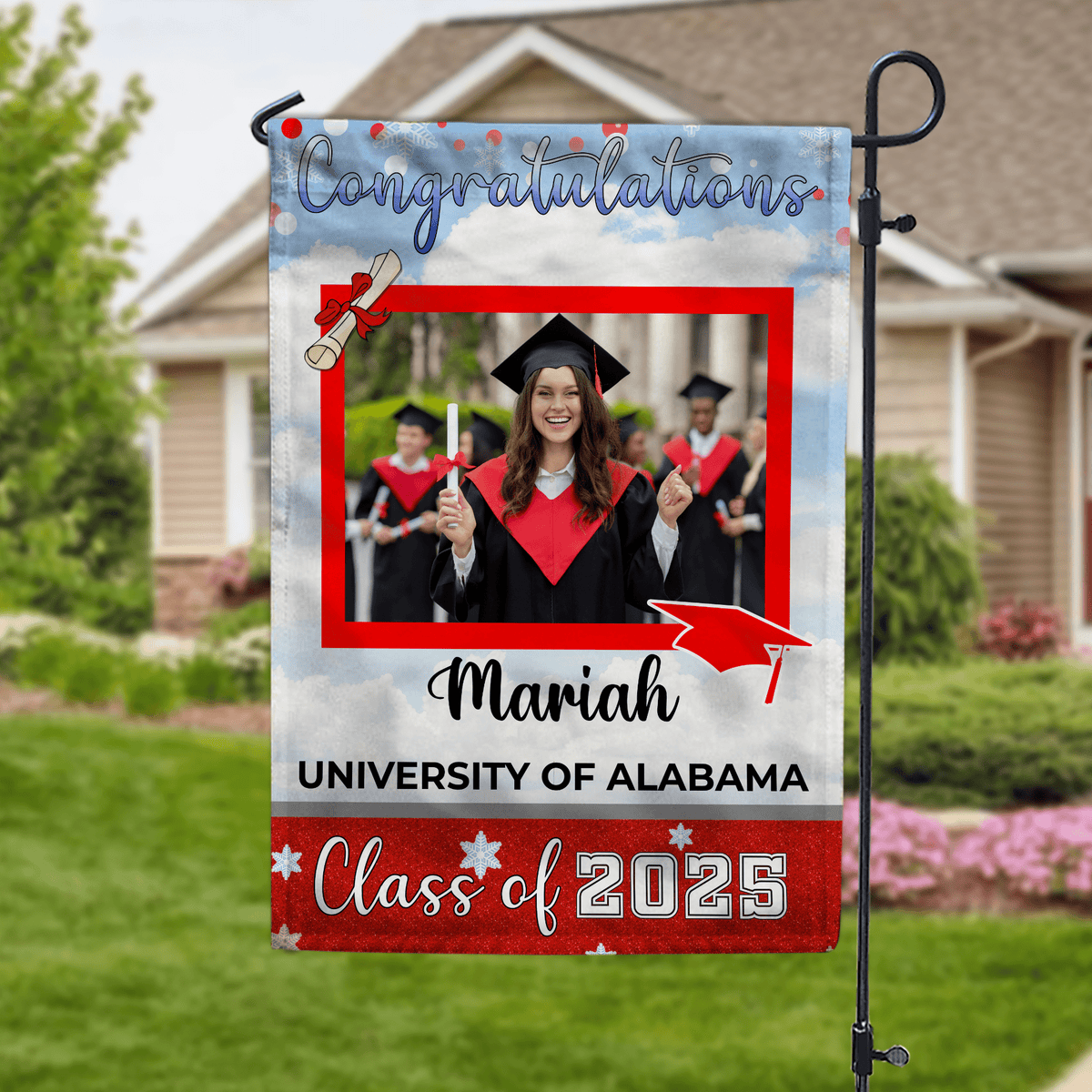 GeckoCustom Graduation Flag To Graduation Class Of 2025 HA75 891888 12"x18"