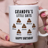 GeckoCustom Grandpa's Little Shits Custom Family Mug