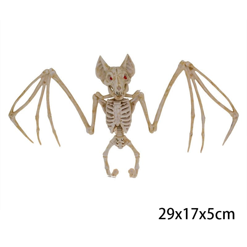 GeckoCustom Halloween Horror Bats Skeleton Mouse Scorpion Lizard Bonez Skeleton Model Festival Decor Party Creepy Halloween Party Decoration bat / as picture