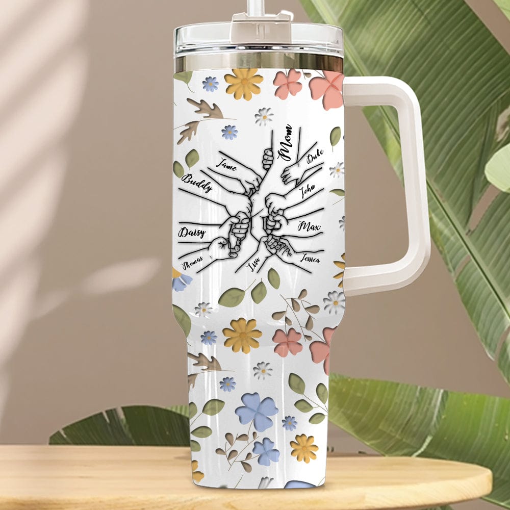 GeckoCustom Hand In Hand I Will Always Protect You Tumbler With Iron Ring 40oz TH10 890835