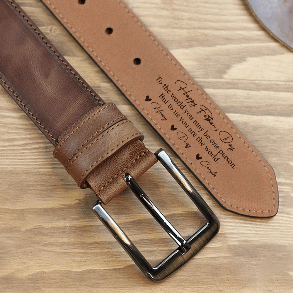 GeckoCustom Happy Father's Day Dad To Us You Are The World Belt Personalized Gift TA29 890434